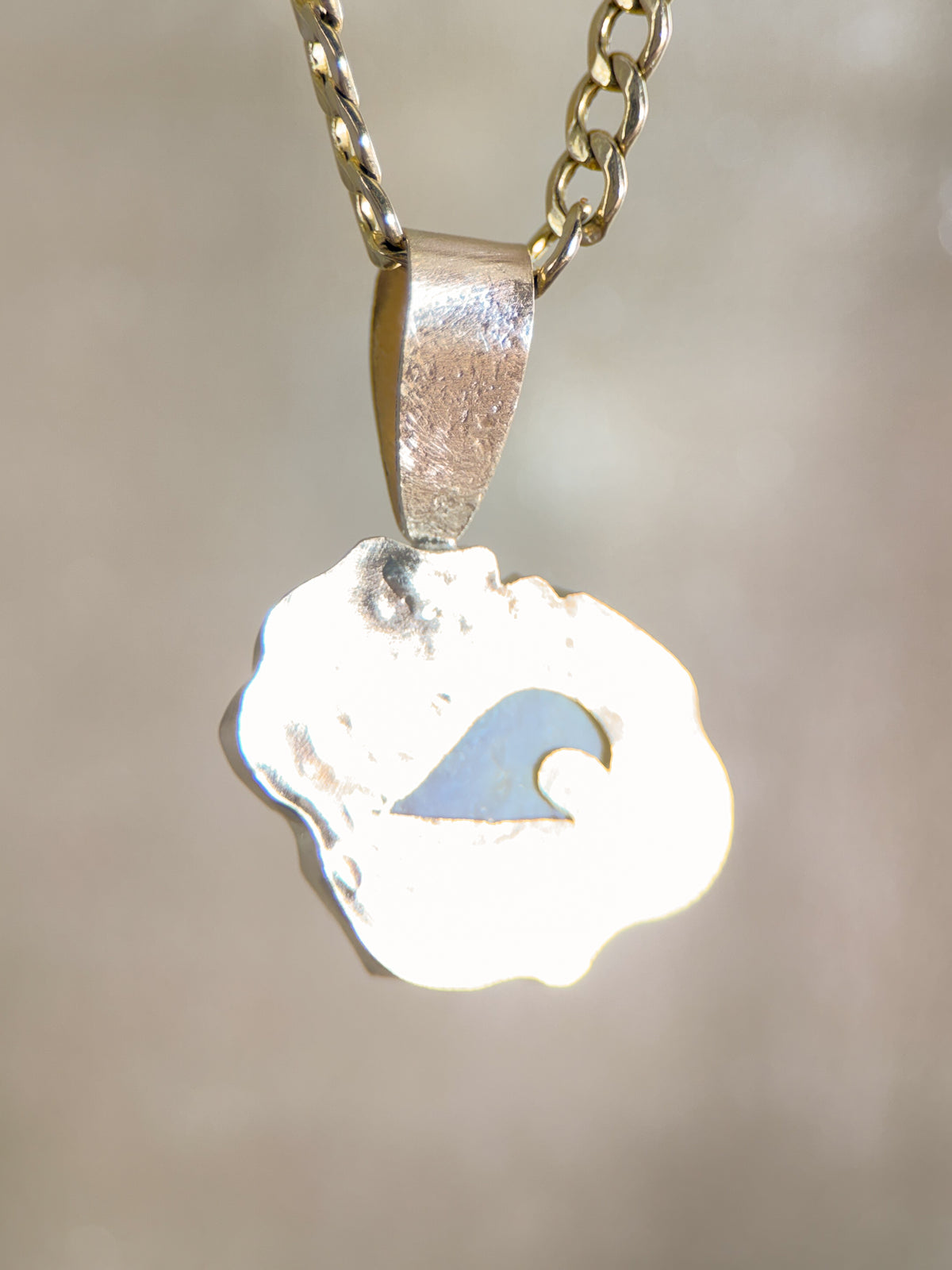 Kaua’i Blue Opal Pendant in solid 9ct gold