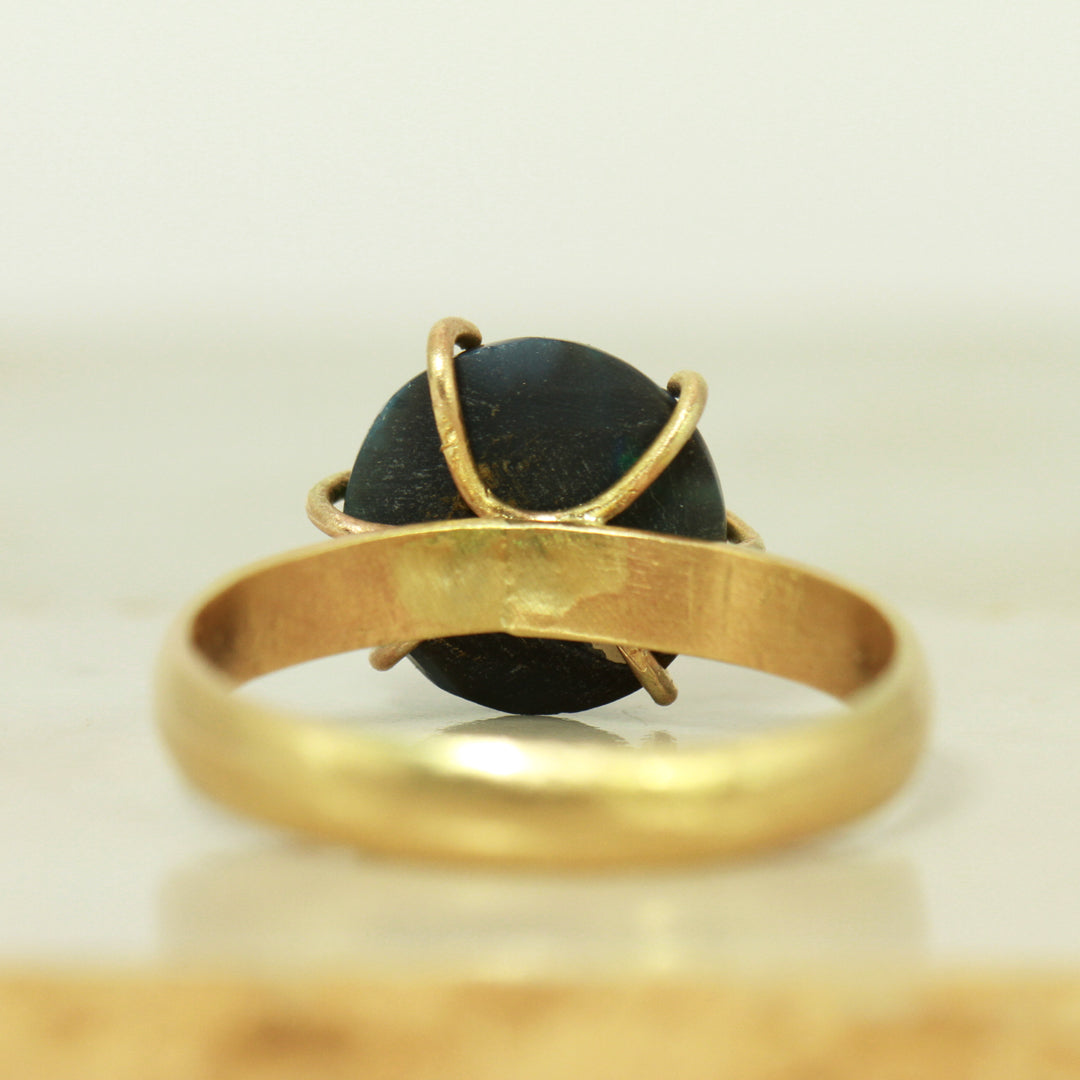 World Black opal ring - Imagine World Peace
