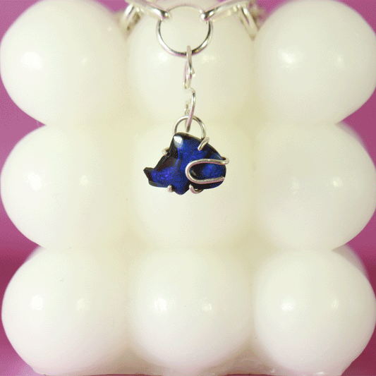 Black Opal Blue Whale Charm