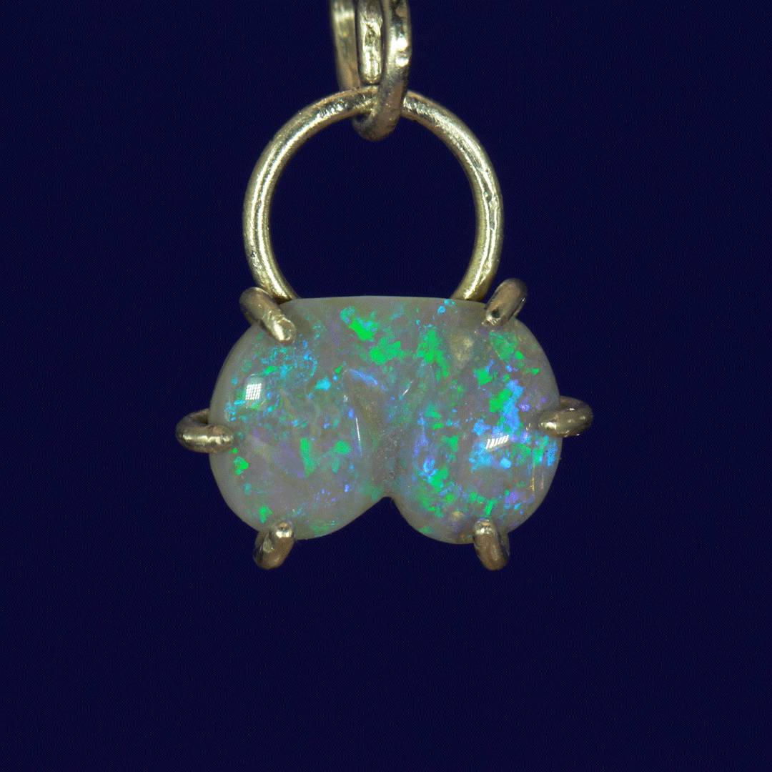 Blue Opal Booty charm - Once in a Blue Moon