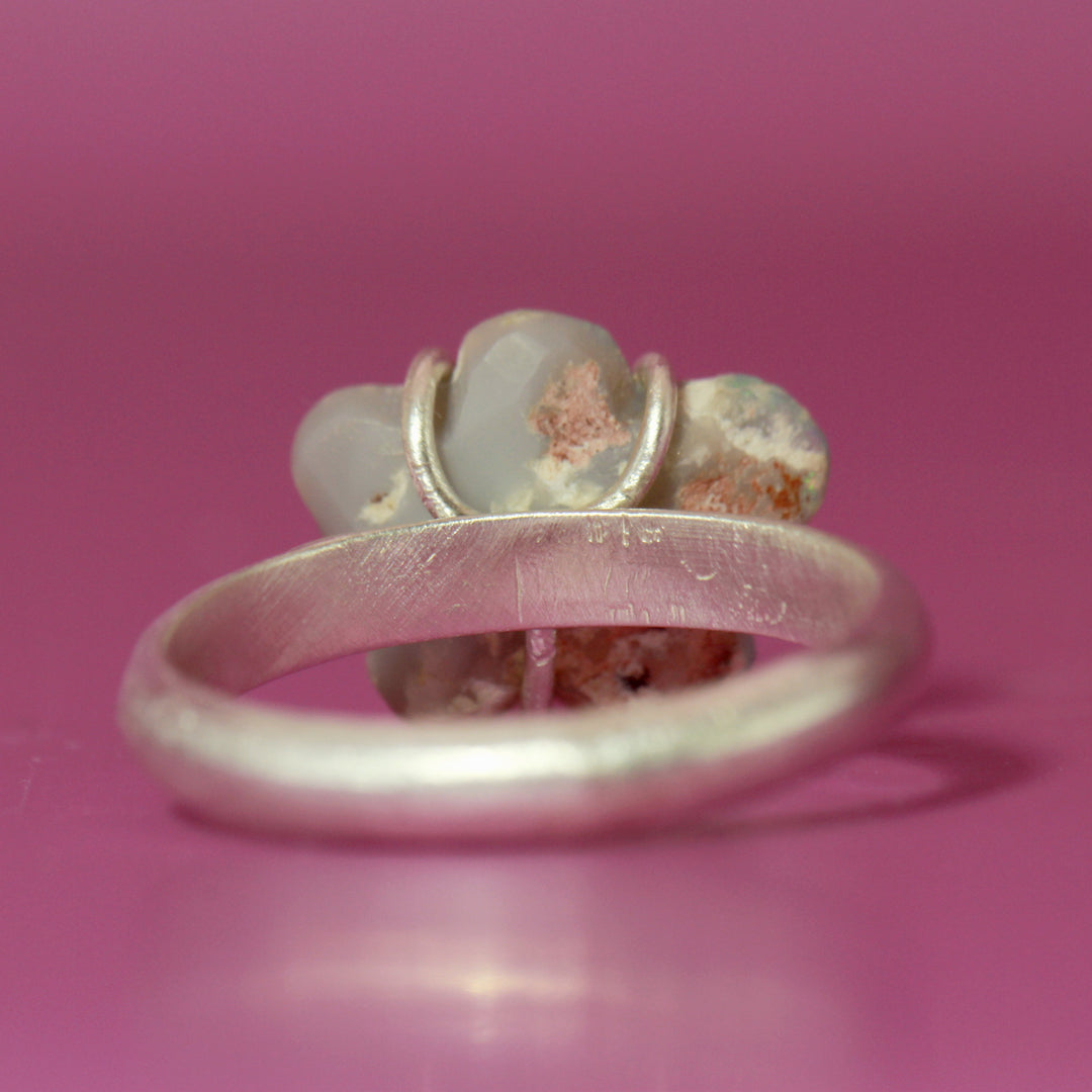 The Mod Flower Green Opal ring