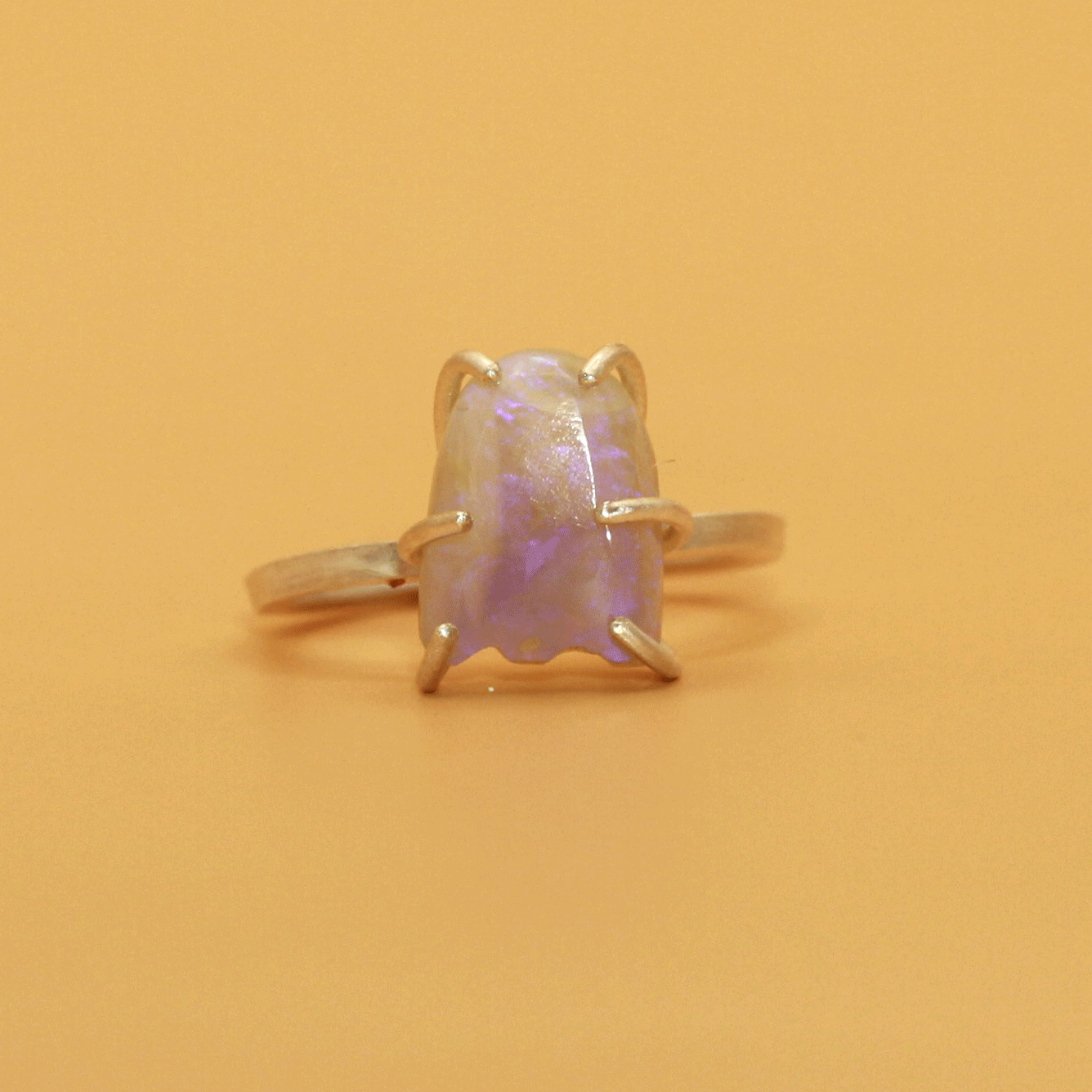 Purple Crystal Opal Ghost Ring (PAC MAN)