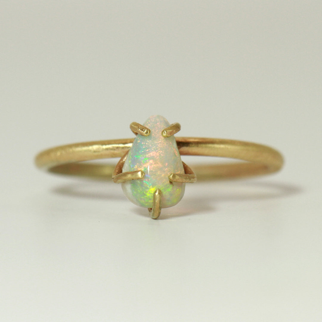 Pastel Raindrop Opal ring (Solid 9ct GOLD) the Dribblet