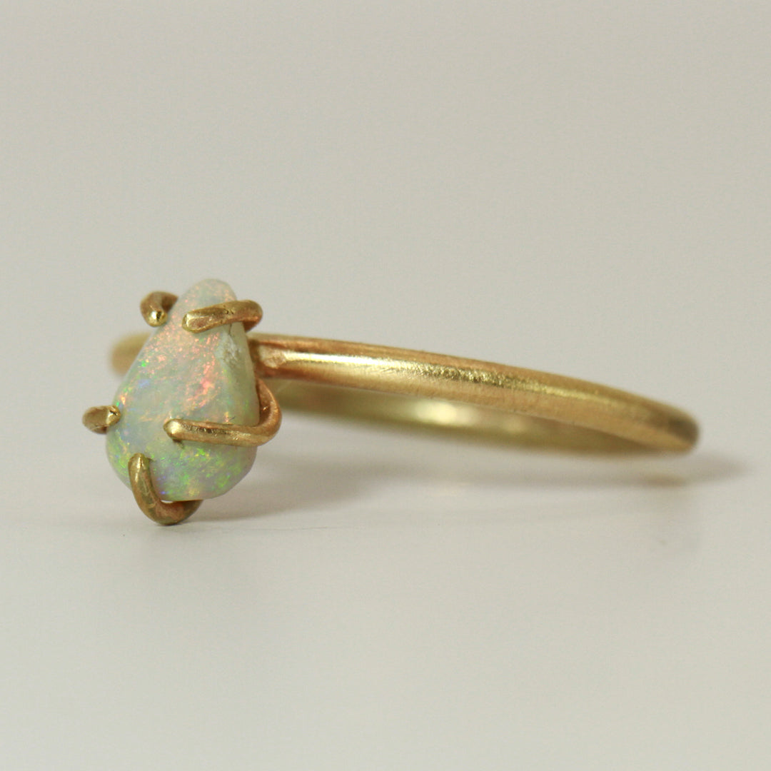 Pastel Raindrop Opal ring (Solid 9ct GOLD) the Dribblet