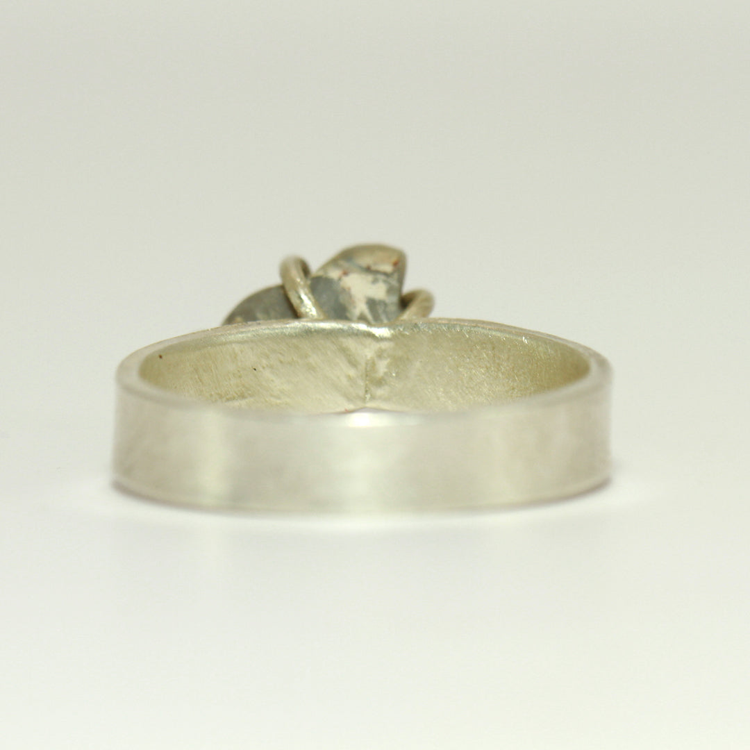 Dolphin Opal Ring - hand carved in sterling silver
