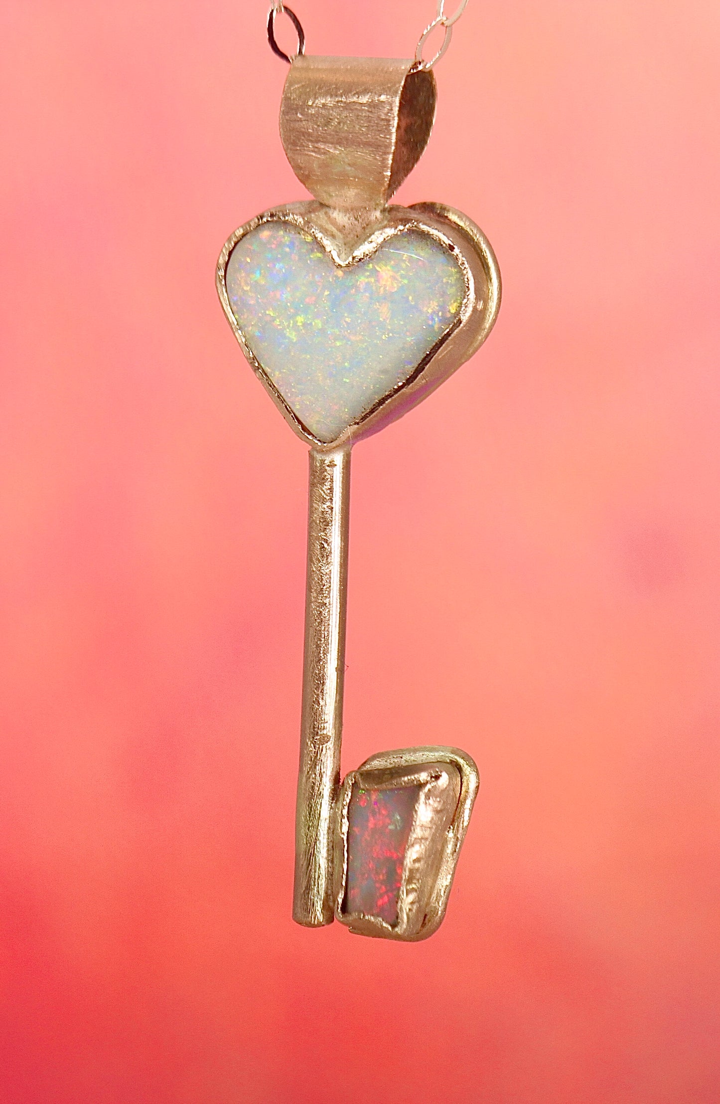Key to my Opal Heart pendant in Solid 9ct Rose Gold