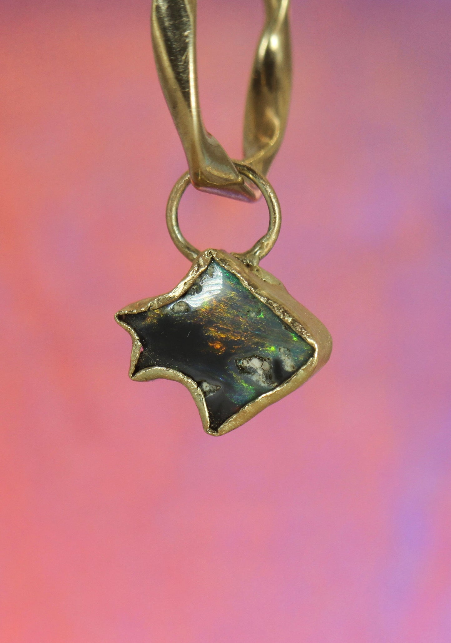Black Opal Shark Charm in solid 9ct gold: The Great Black Shark