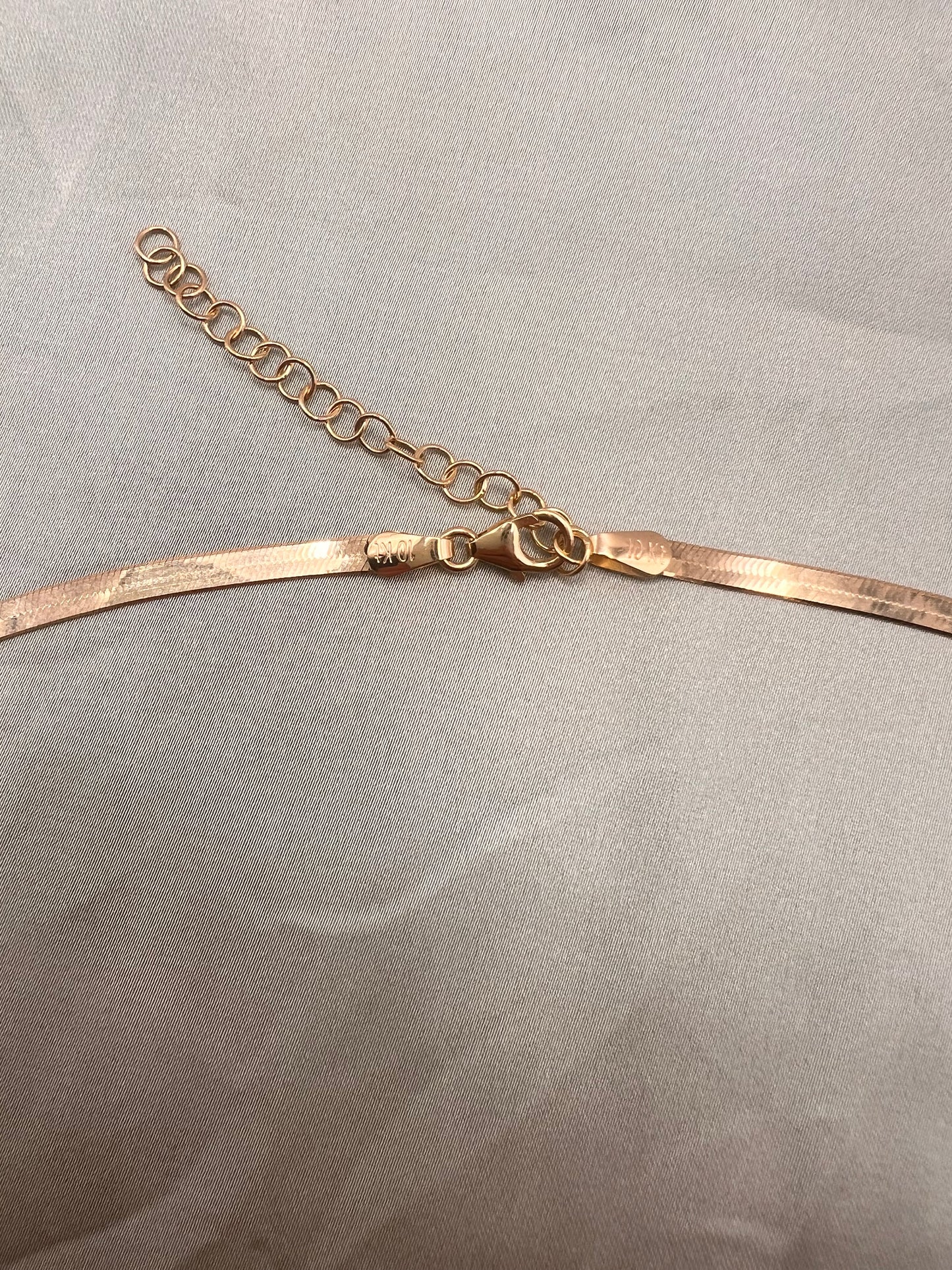 Herringbone Chain Necklace (Solid 10ct yellow gold) 3mm