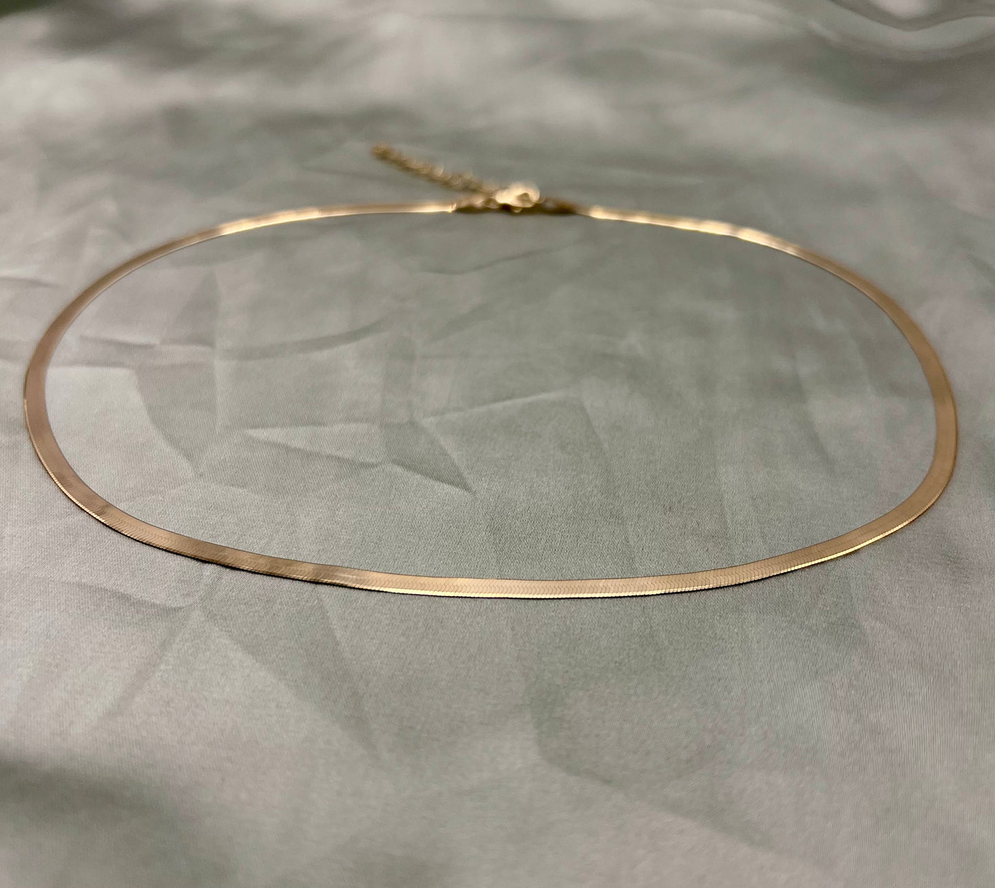 Herringbone Chain Necklace (Solid 10ct yellow gold) 3mm