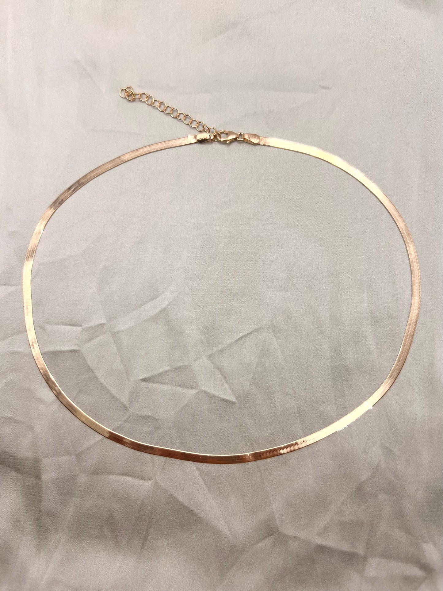 Herringbone Chain Necklace (Solid 10ct yellow gold) 3mm