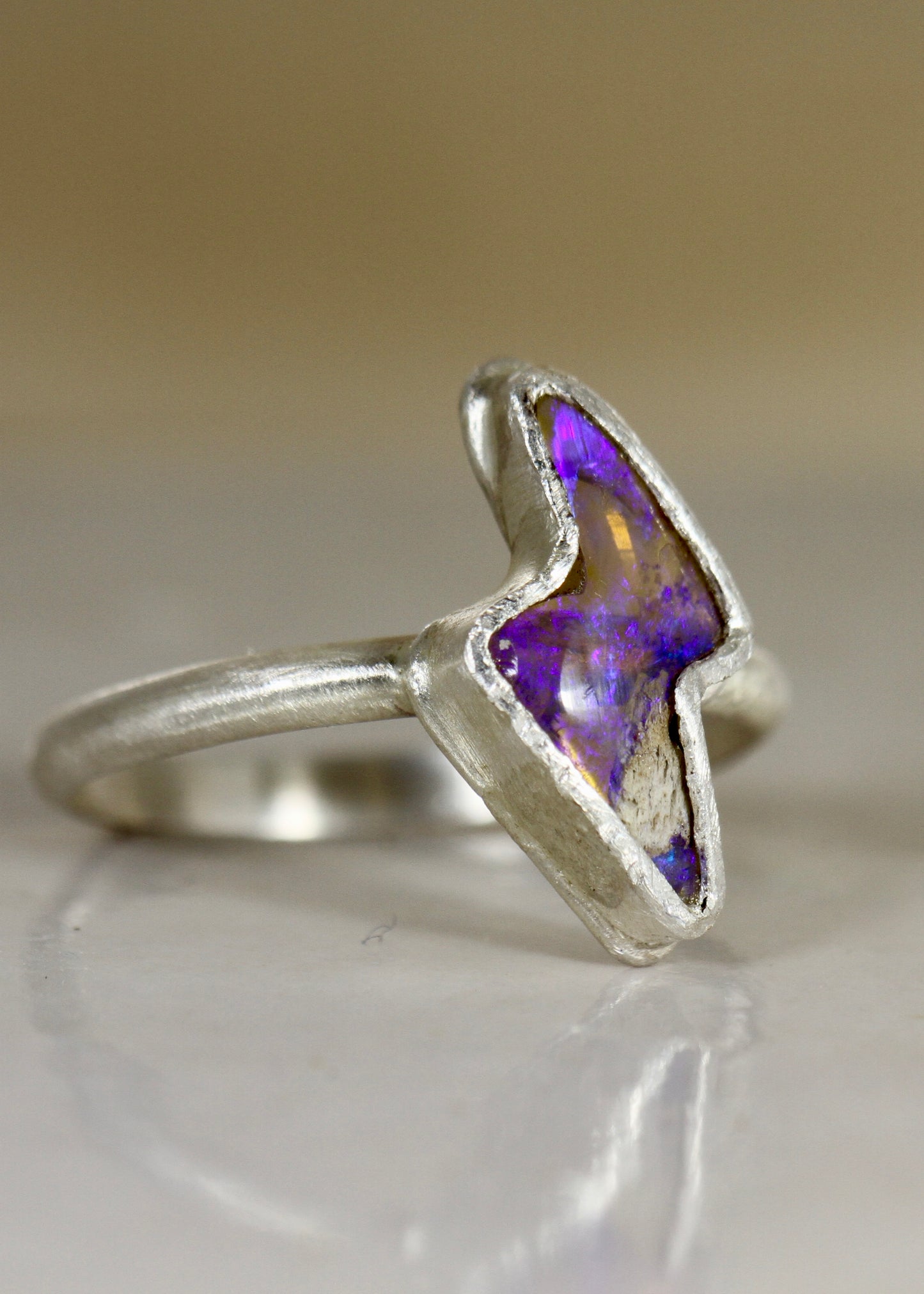 Lightning Bolt Opal Ring
