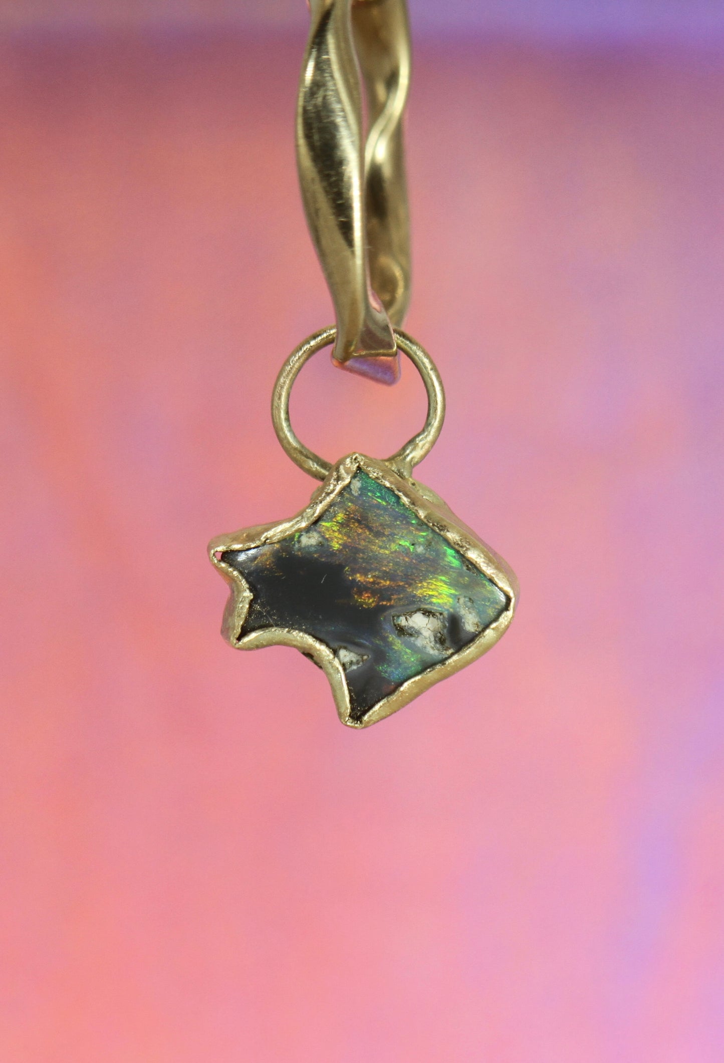 Black Opal Shark Charm in solid 9ct gold: The Great Black Shark