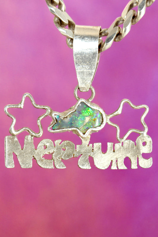 Personalised OPAL Name Tag Pendant - custom handmade to order