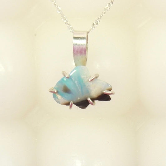 Whale opal pendant - Free Willy