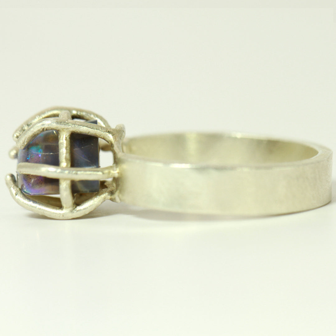 Bermuda Triangle opal ring