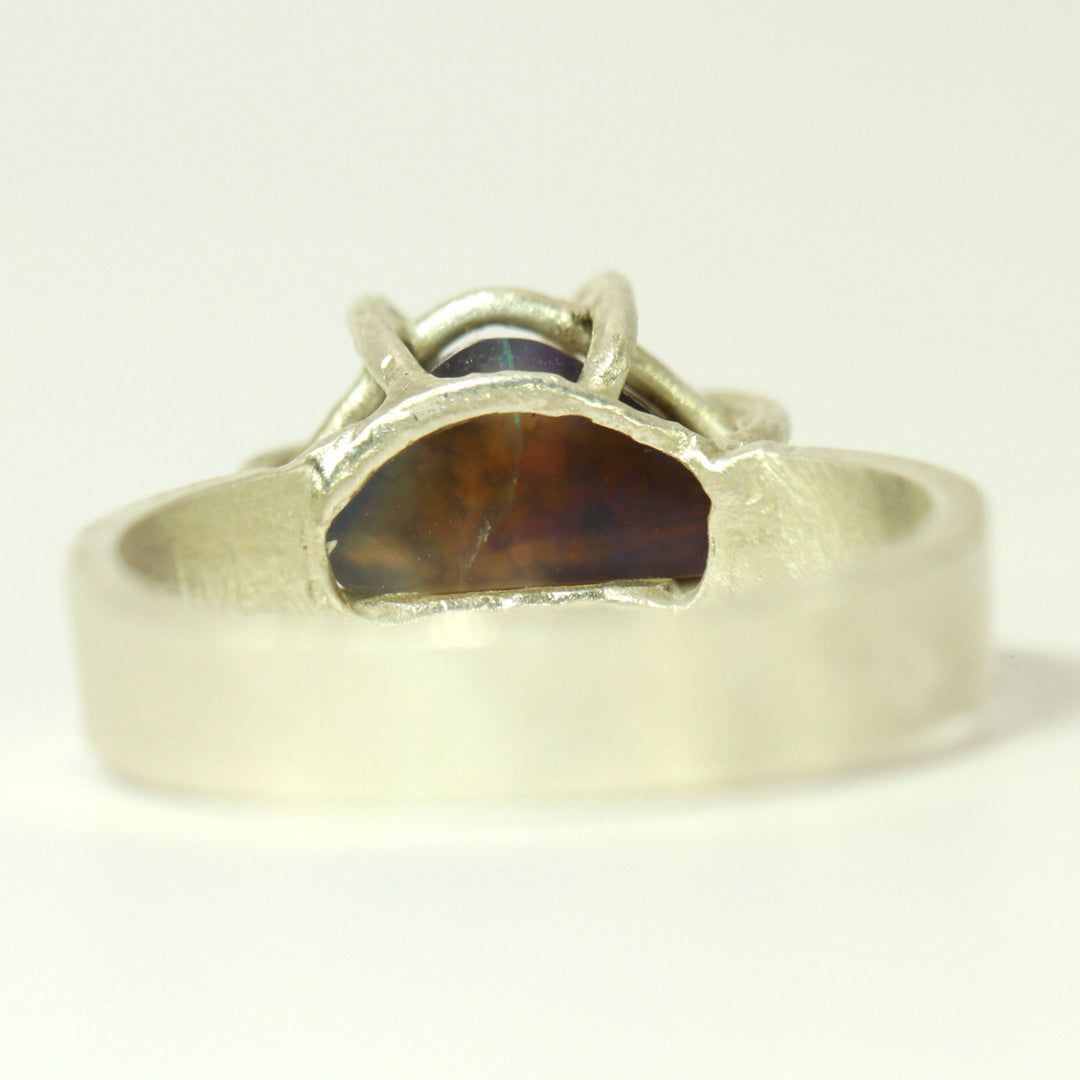 Bermuda Triangle opal ring