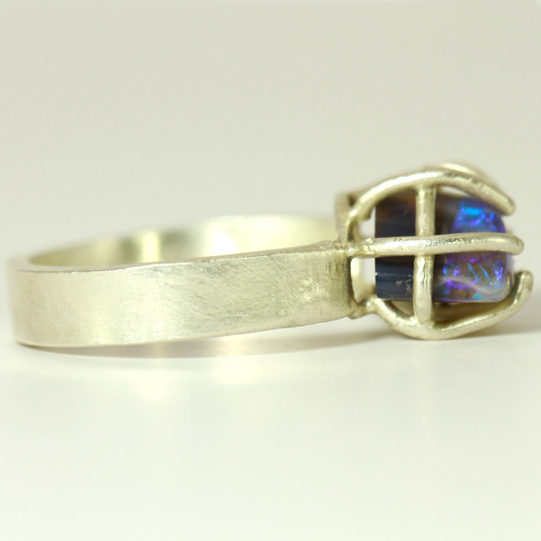 Bermuda Triangle opal ring