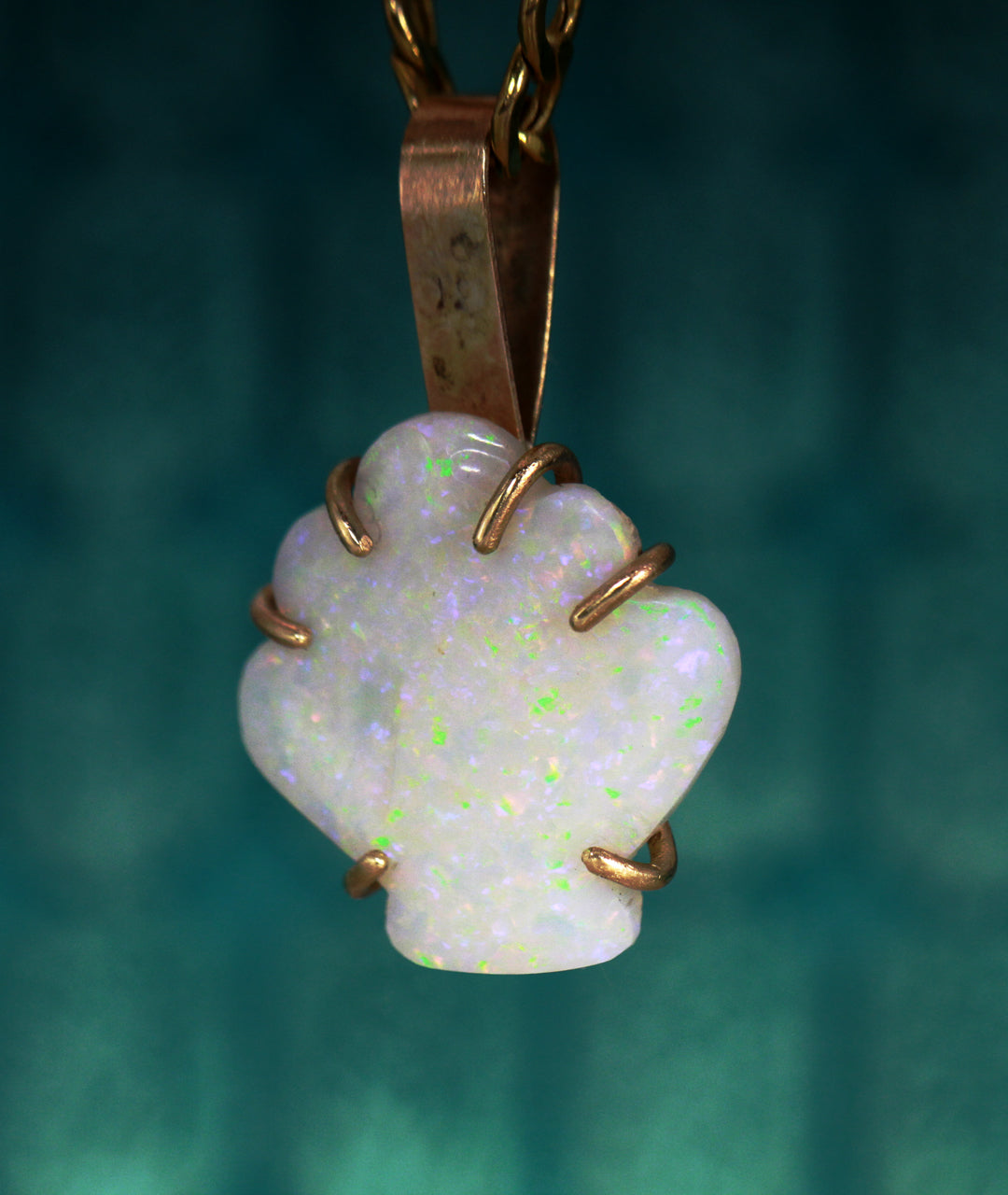 Mermaid Seashell White Opal Pendant