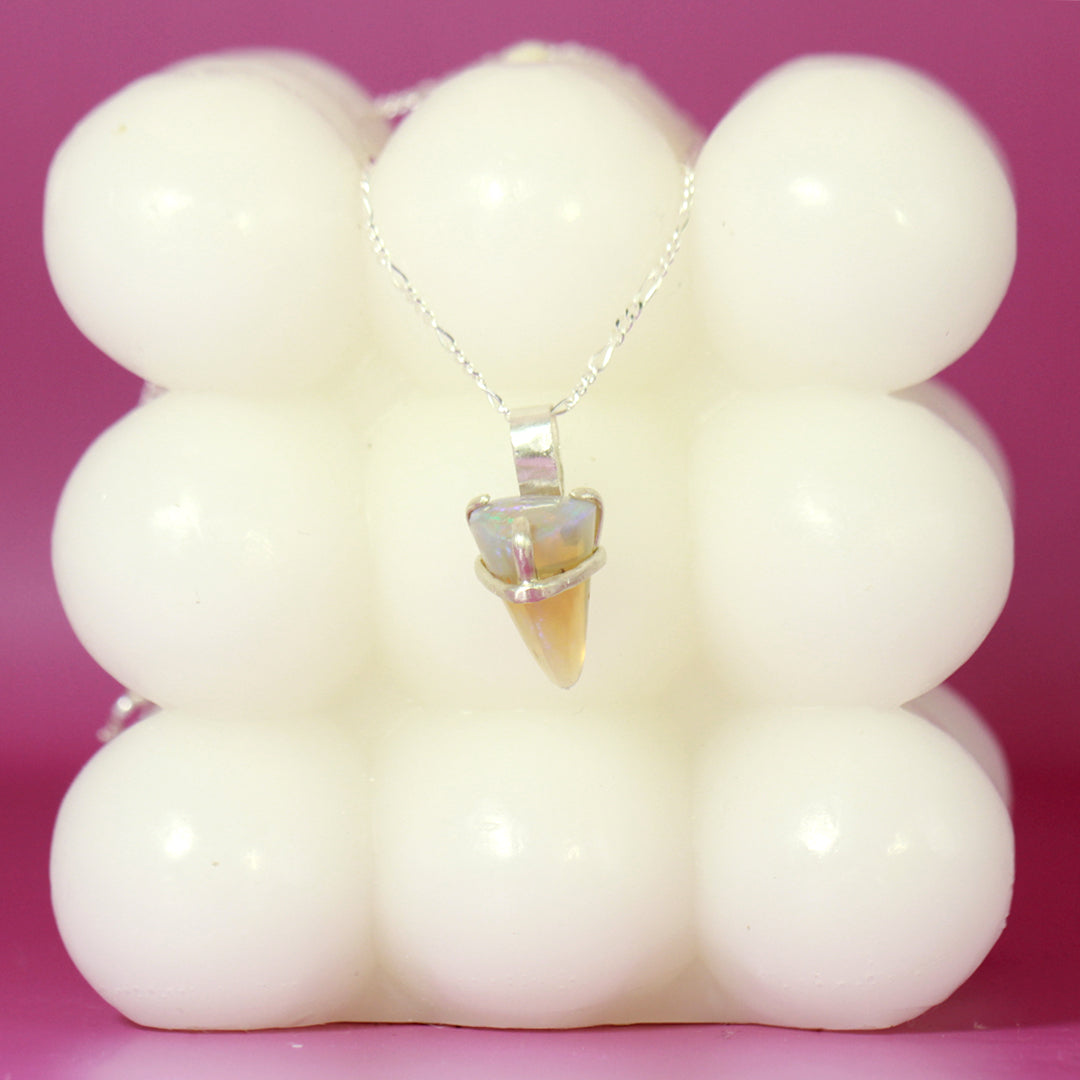 Unicorn's Horn Opalised Wood pendant - The Unihorn