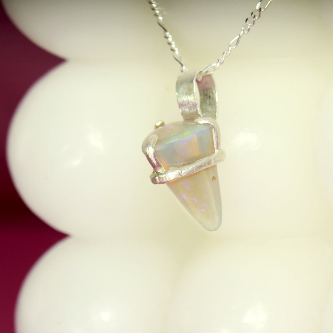 Unicorn's Horn Opalised Wood pendant - The Unihorn