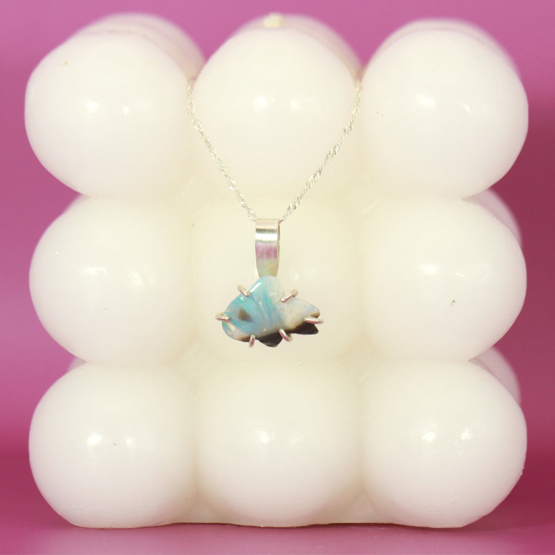 Whale opal pendant - Free Willy