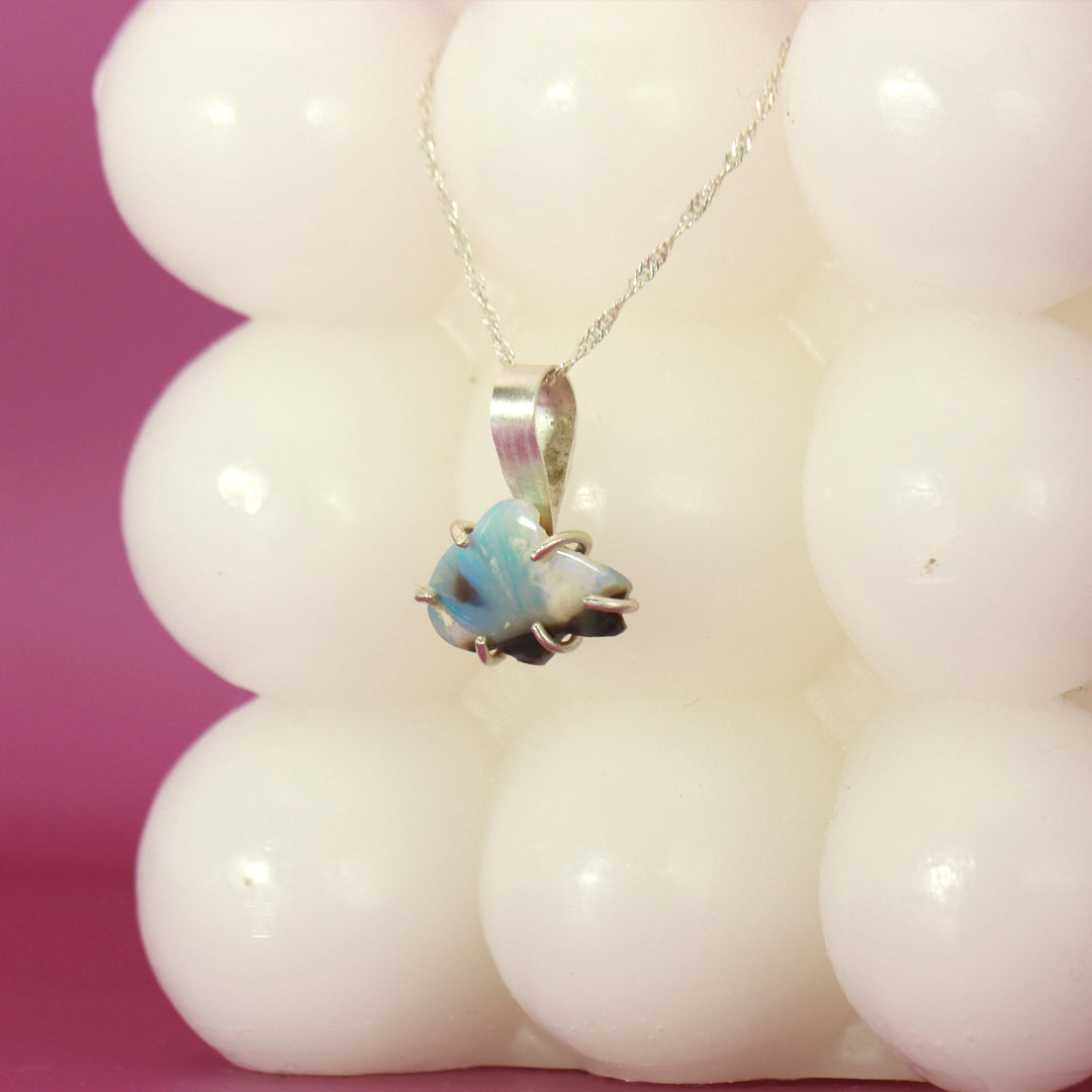 Whale opal pendant - Free Willy
