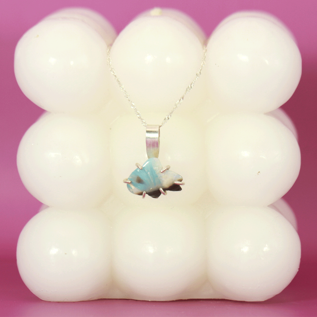 Whale opal pendant - Free Willy