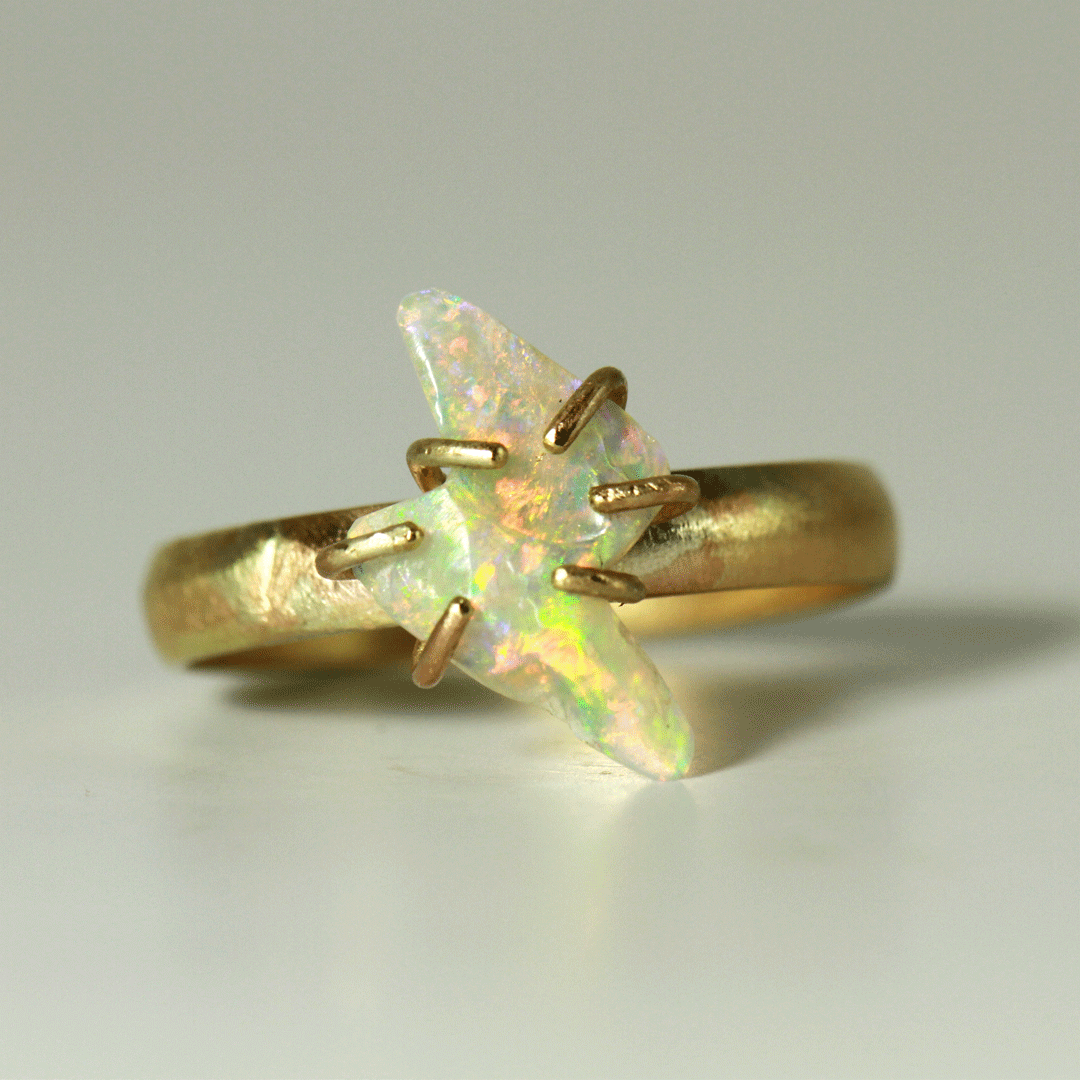 Zeus Lightning opal ring