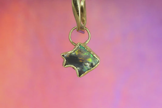 Black Opal Shark Charm in solid 9ct gold: The Great Black Shark