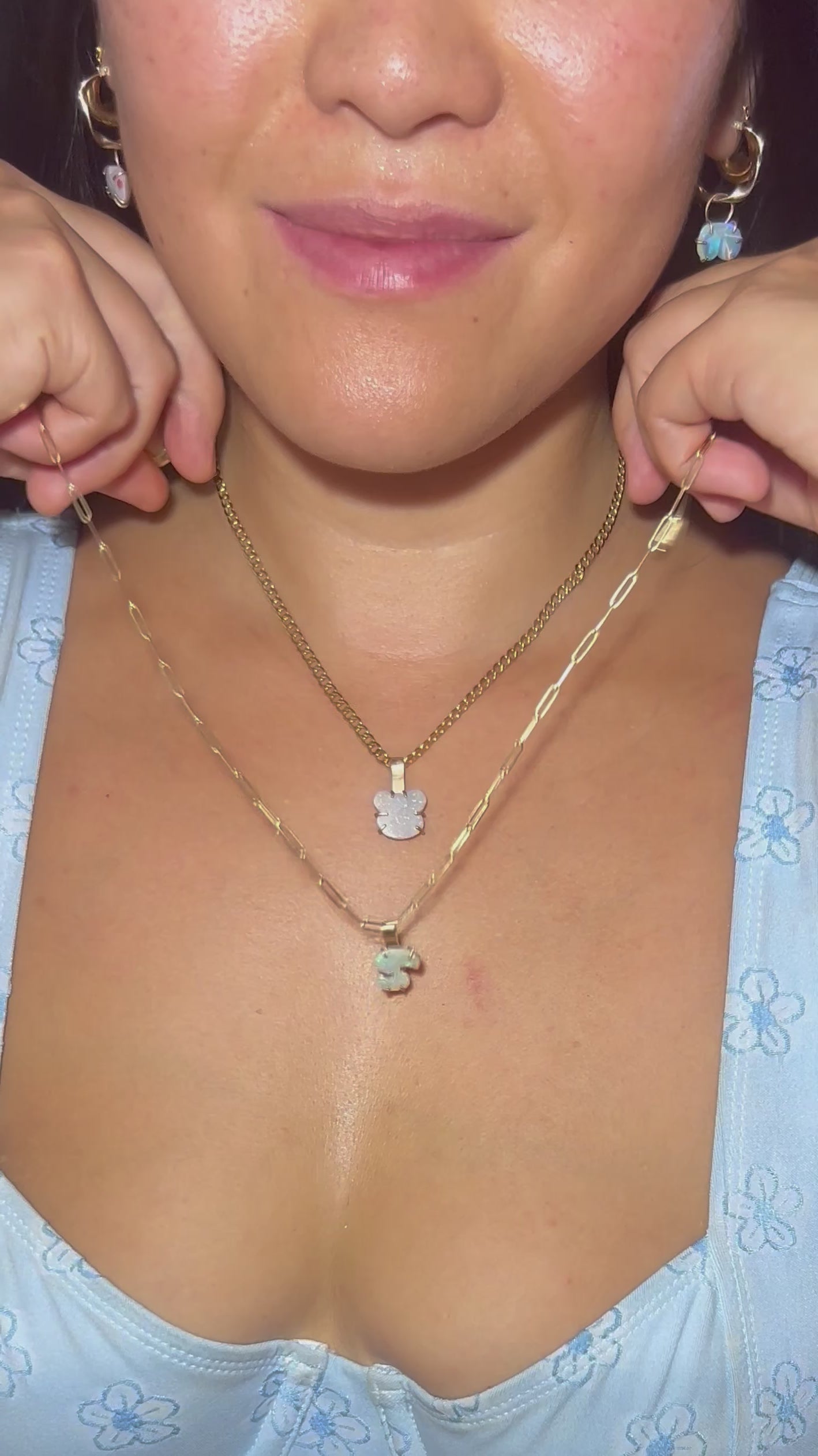 Custom Opal Alphabet Letter in Solid Gold