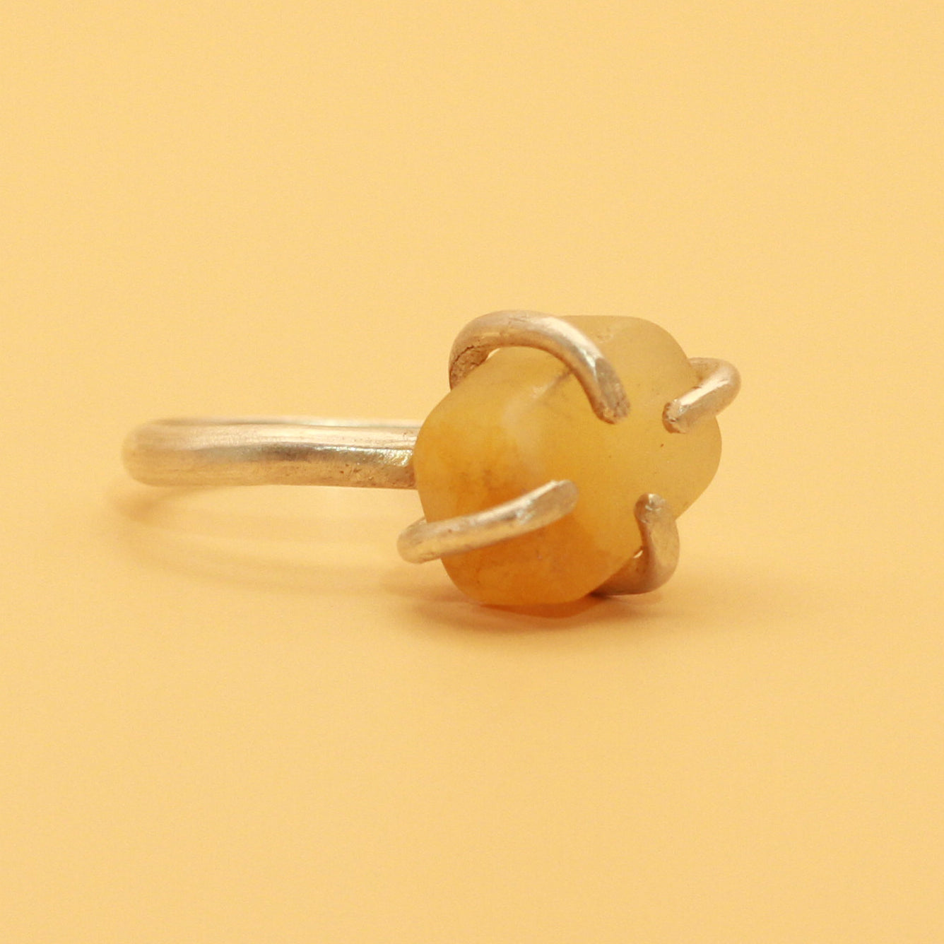 The L7 Weenie Ring in Yellow Quartz