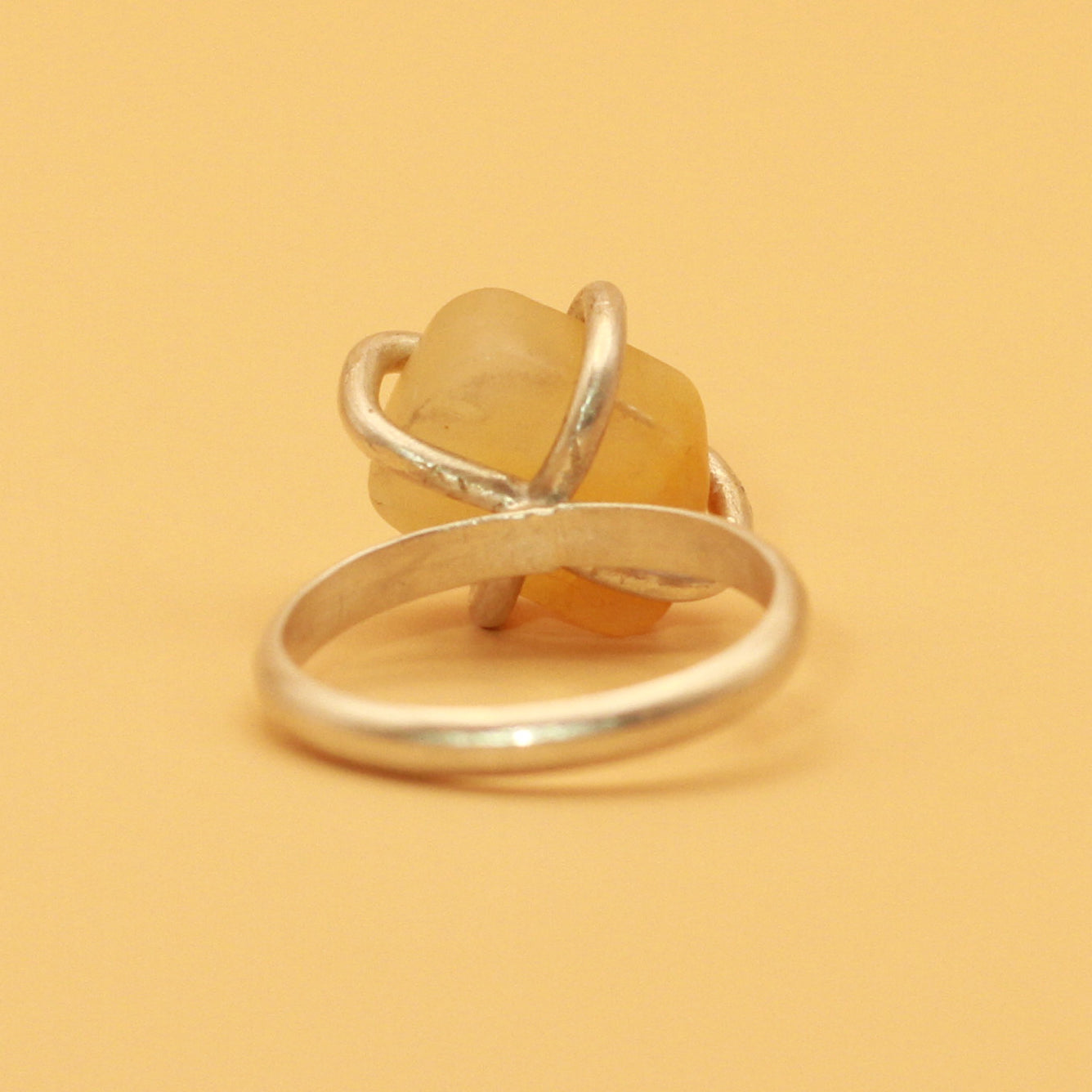 The L7 Weenie Ring in Yellow Quartz