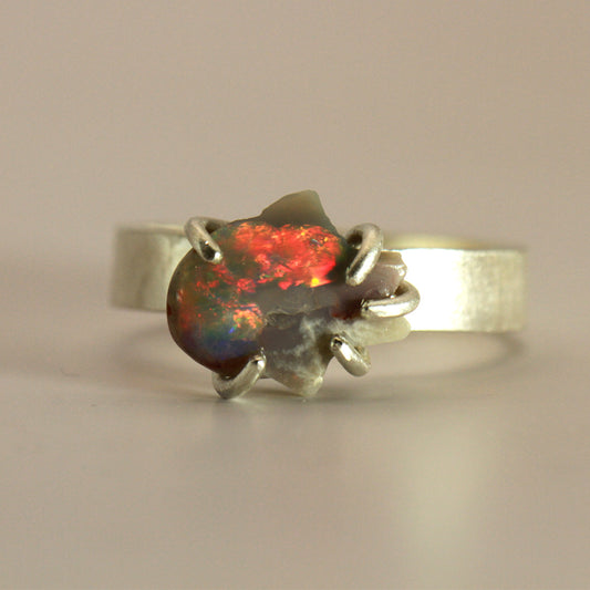 Rainbow Shark (doo doo doo do) Opal ring