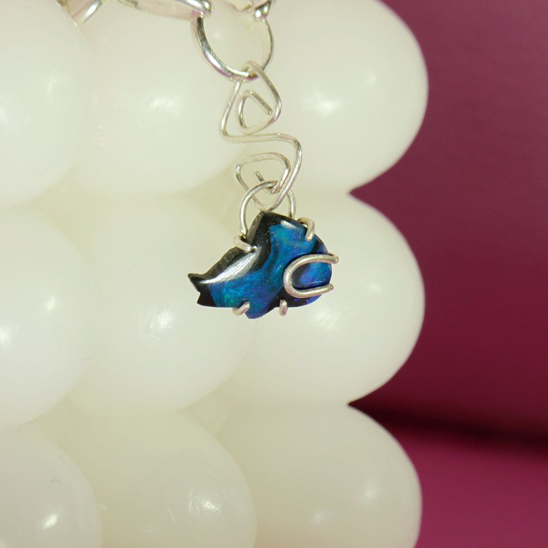 Black Opal Blue Whale Charm