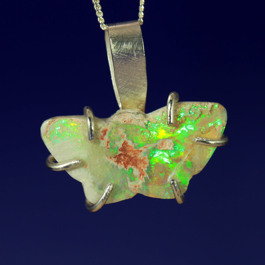 Green Butterfly opal pendant - The Carmen Electra