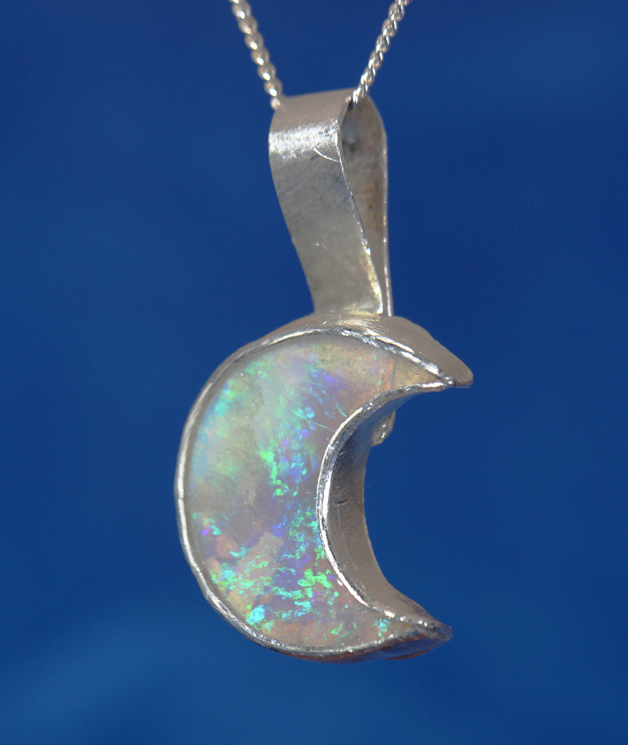 Crescent Moon Opal Pendant inner crescent view