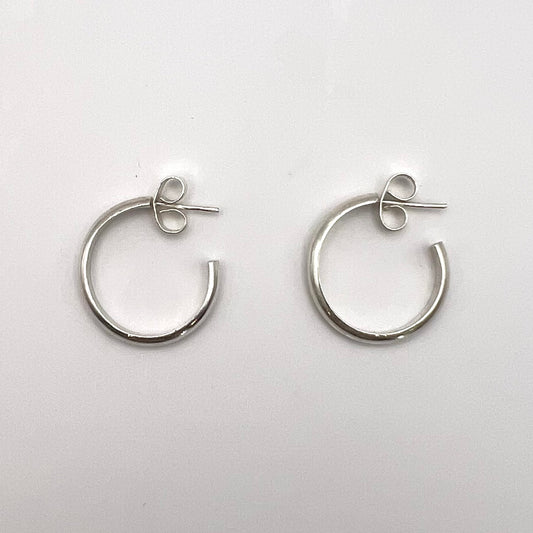 Smooth Criminal (Half Round) Hoop earrings (HANDMADE to order)