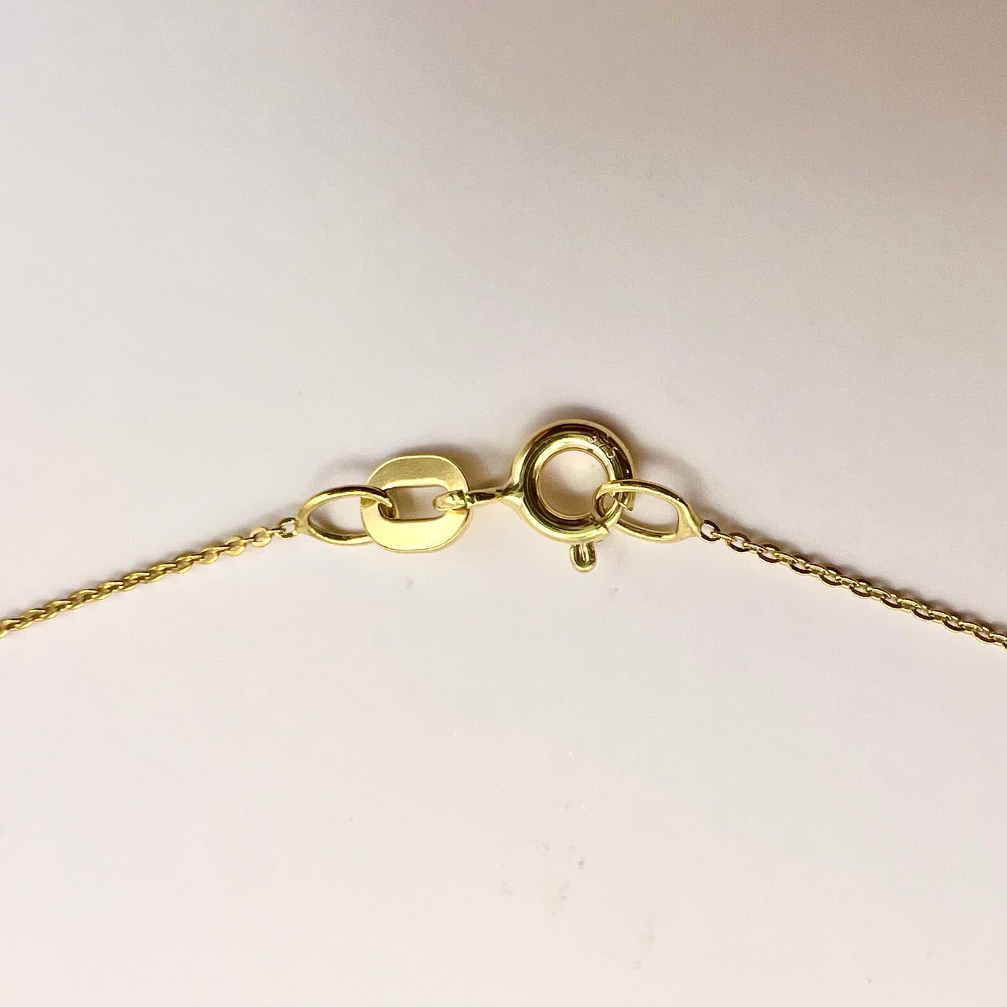 MADE in ITALY Solid 9ct Yellow Gold Hammered Trace Chain (adjustable length)