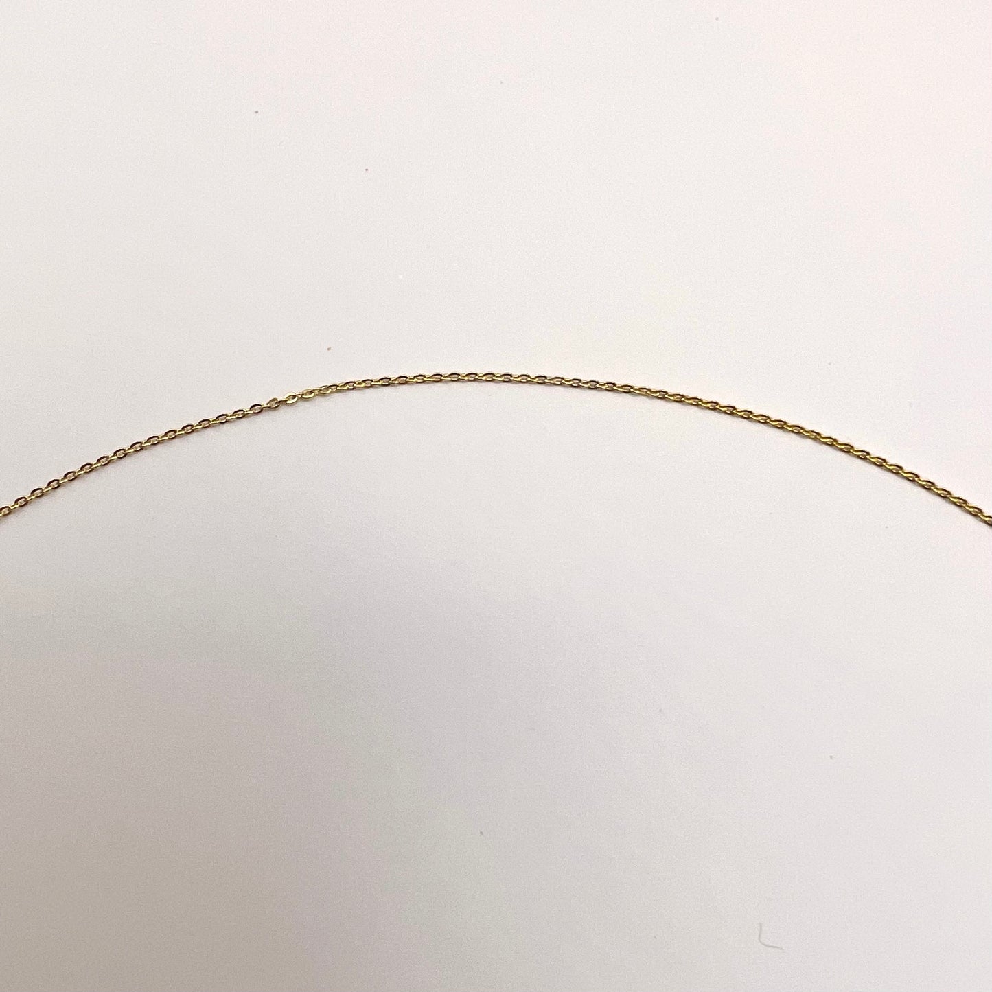 MADE in ITALY Solid 9ct Yellow Gold Hammered Trace Chain (adjustable length)