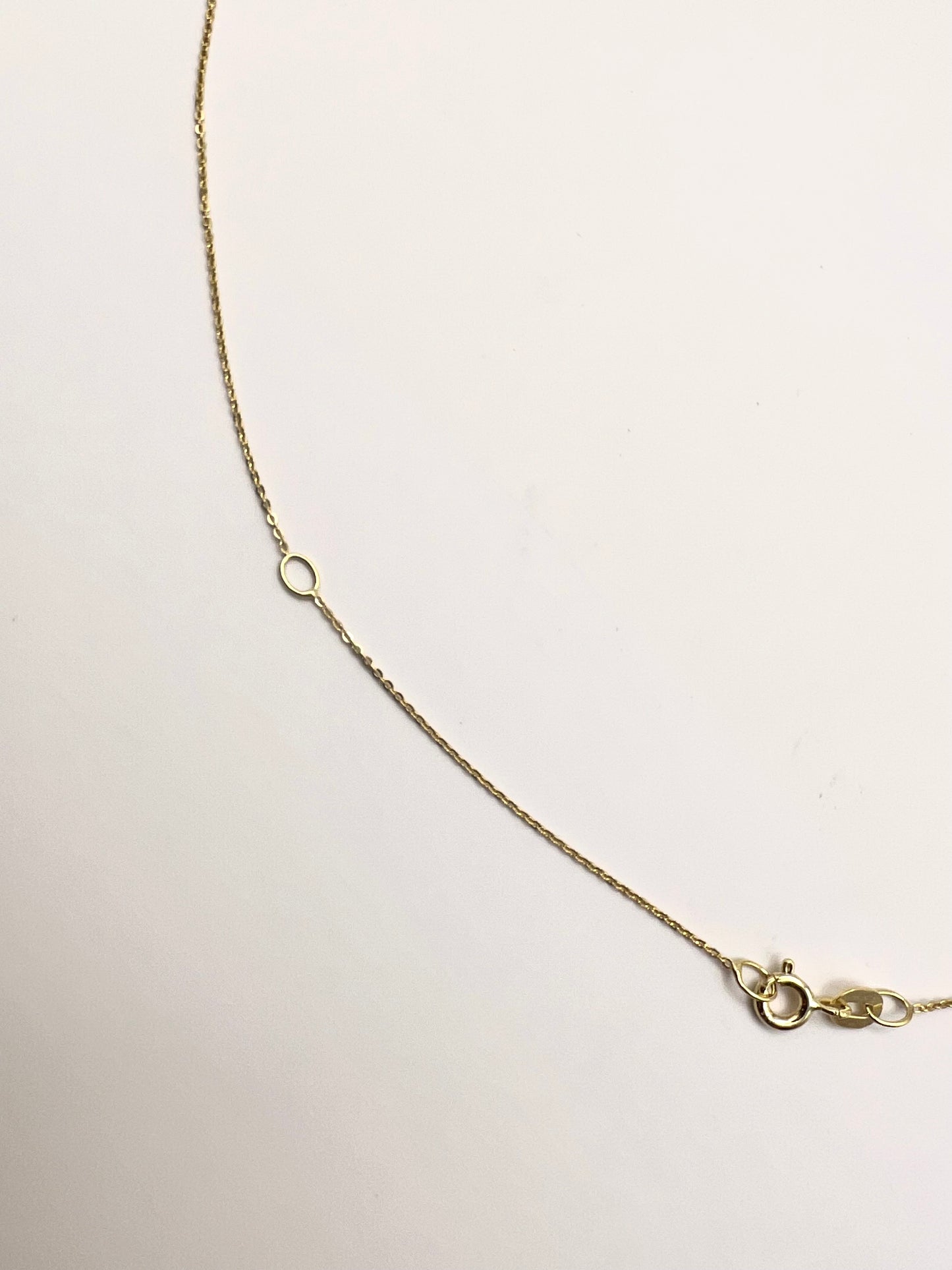 MADE in ITALY Solid 9ct Yellow Gold Hammered Trace Chain (adjustable length)