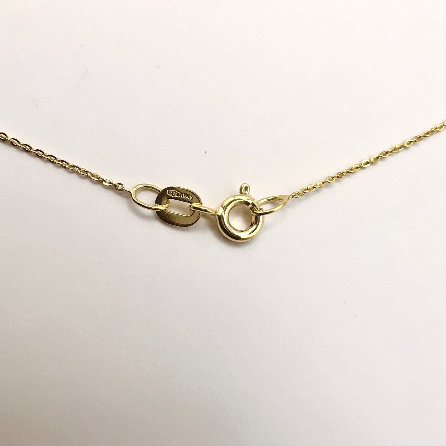 MADE in ITALY Solid 9ct Yellow Gold Hammered Trace Chain (adjustable length)