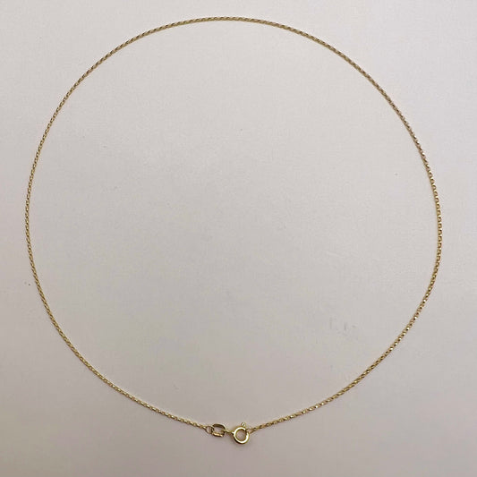 MADE in ITALY Solid 18ct Yellow Gold Diamond Cut Belcher Chain