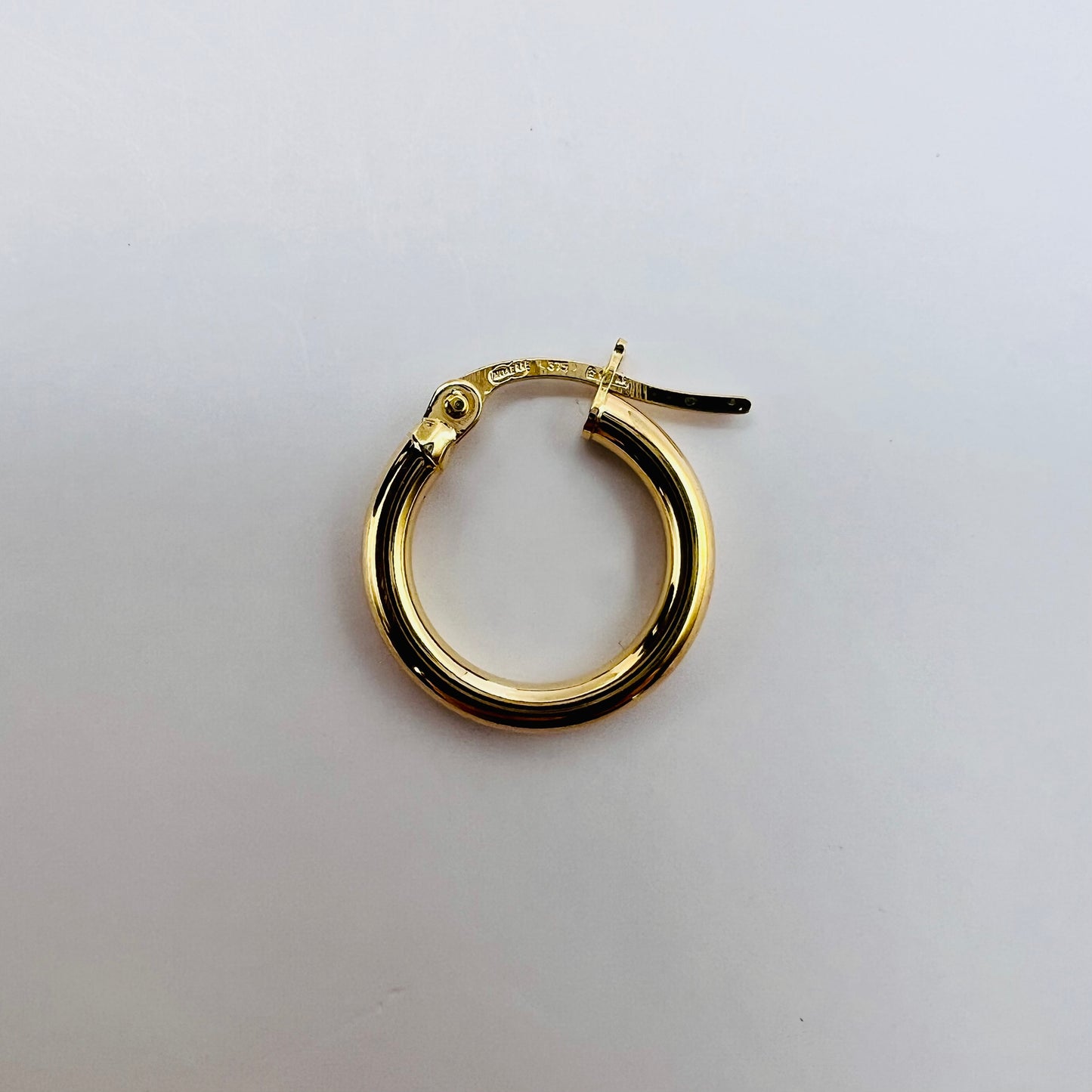 Classic Everyday Gold Hoops (MADE in ITALY solid 9ct gold) 13 or 14mm