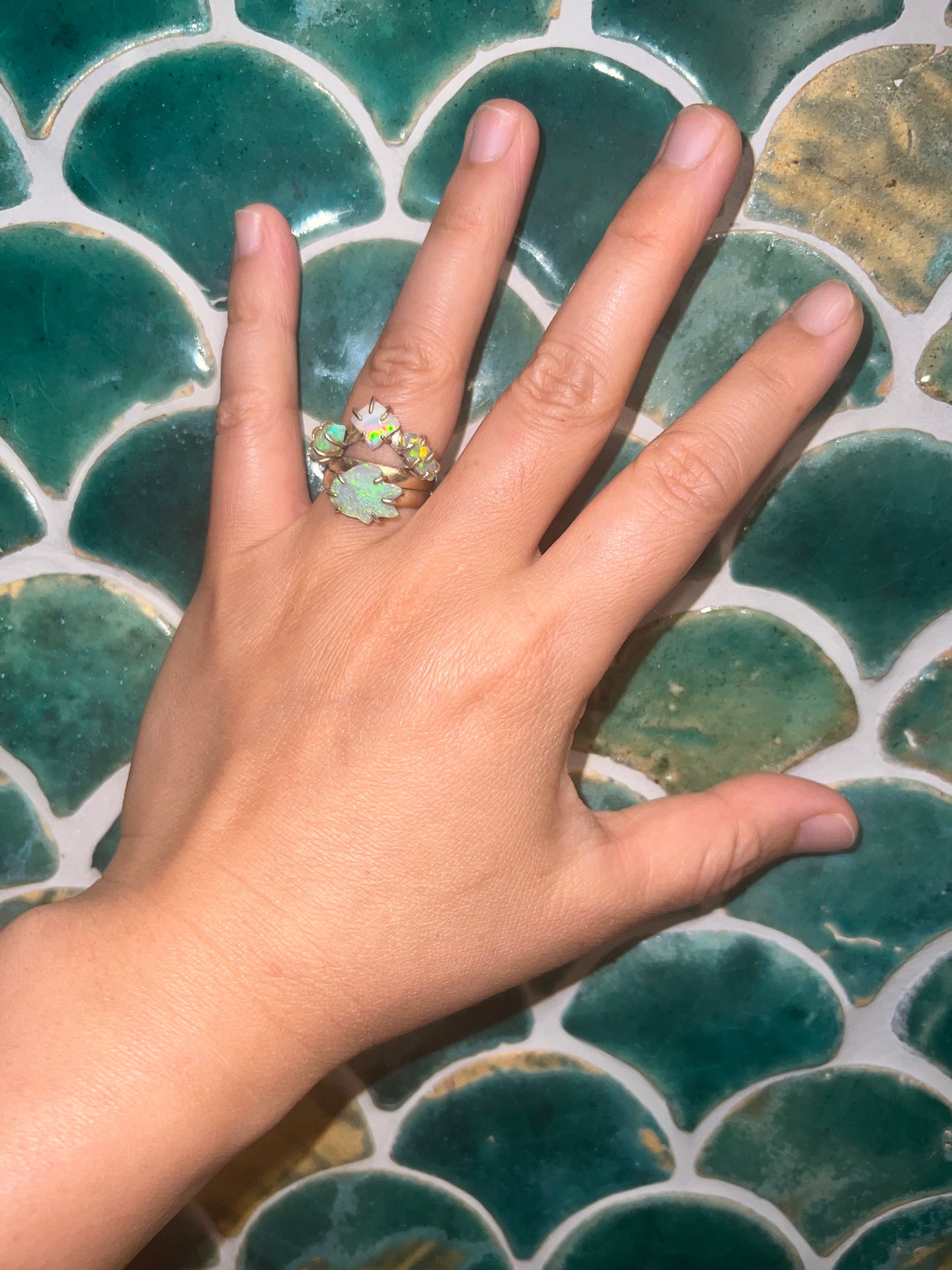 2 Stone opal ring the Sea Queen