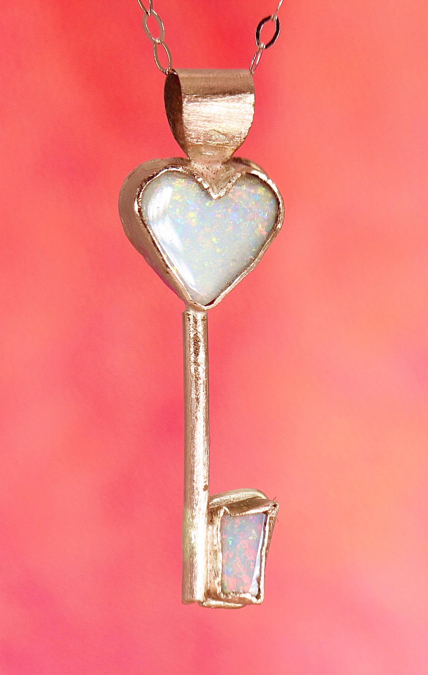 Key to my Opal Heart pendant in Solid 9ct Rose Gold