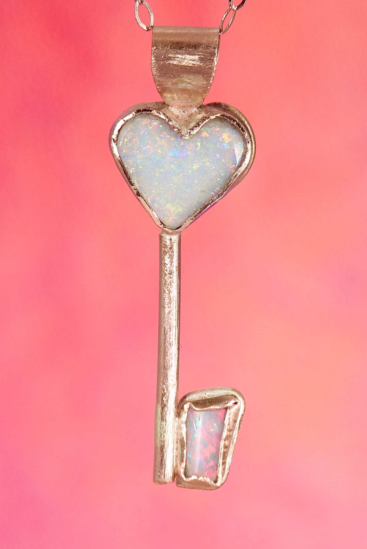Key to my Opal Heart pendant in Solid 9ct Rose Gold