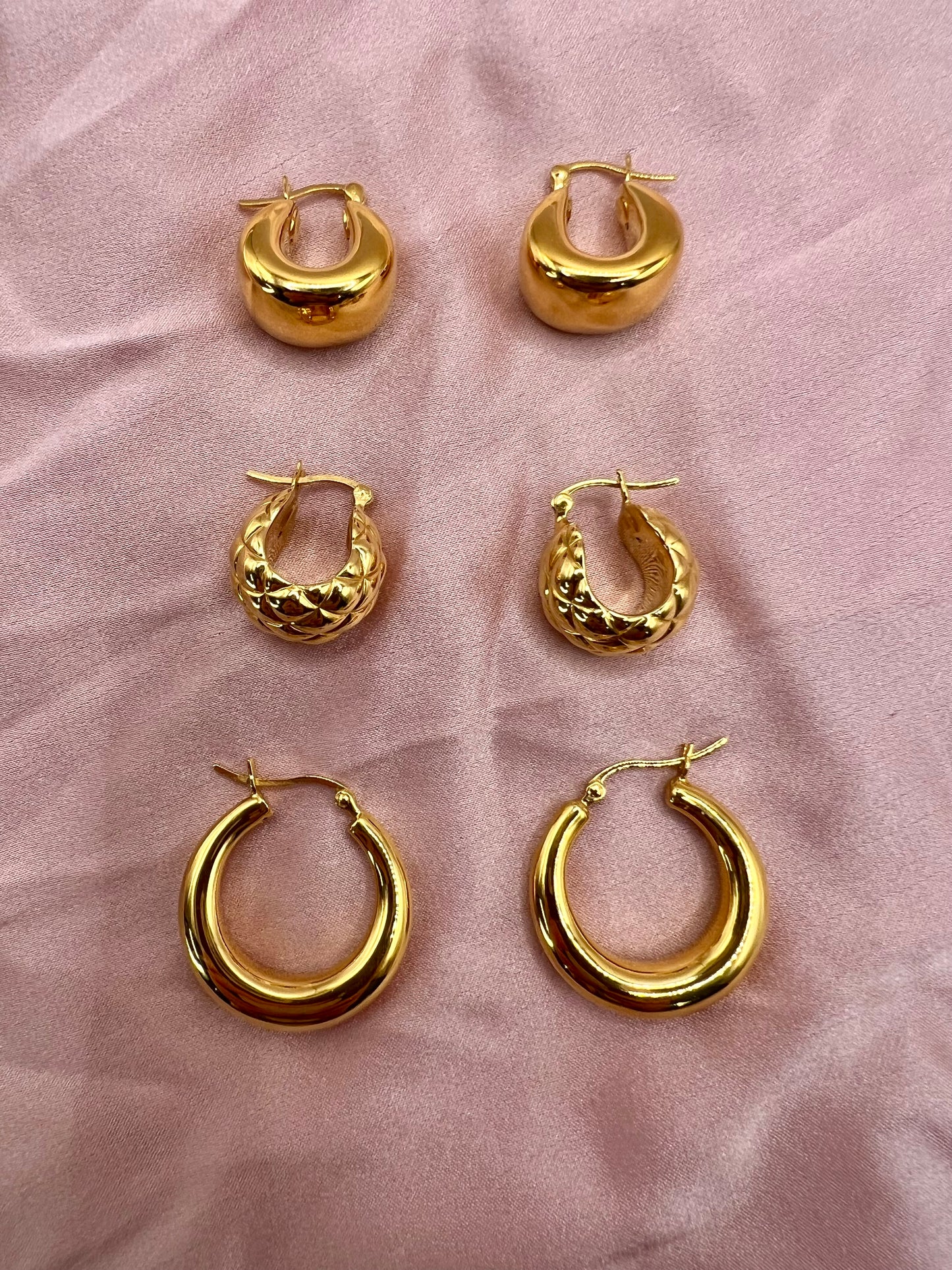 Puff Earrings Solid 14k Gold Coco Colada