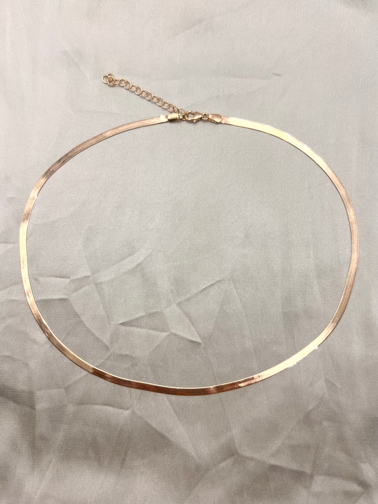 Herringbone Chain Necklace (Solid 10kt yellow gold) 3mm