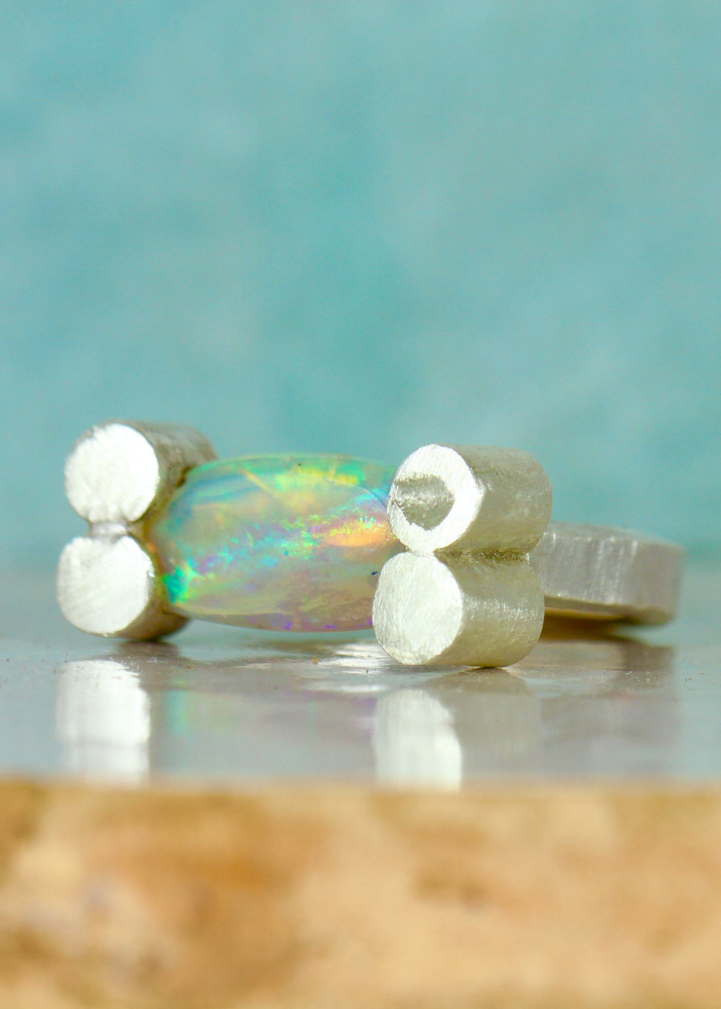 Timeless Nebula Capsule Opal ring - HANDMADE TO ORDER