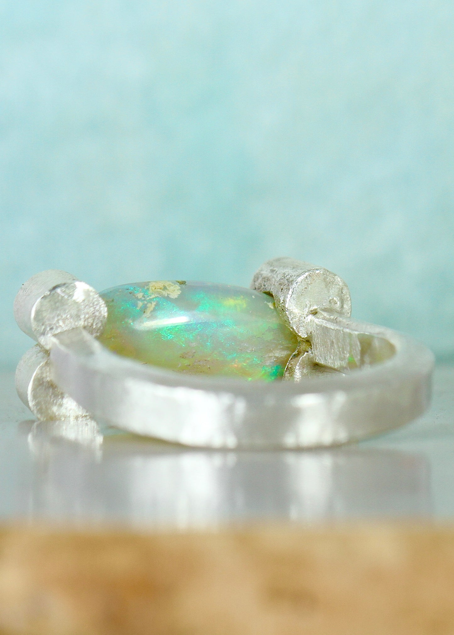 Timeless Nebula Capsule Opal ring - HANDMADE TO ORDER